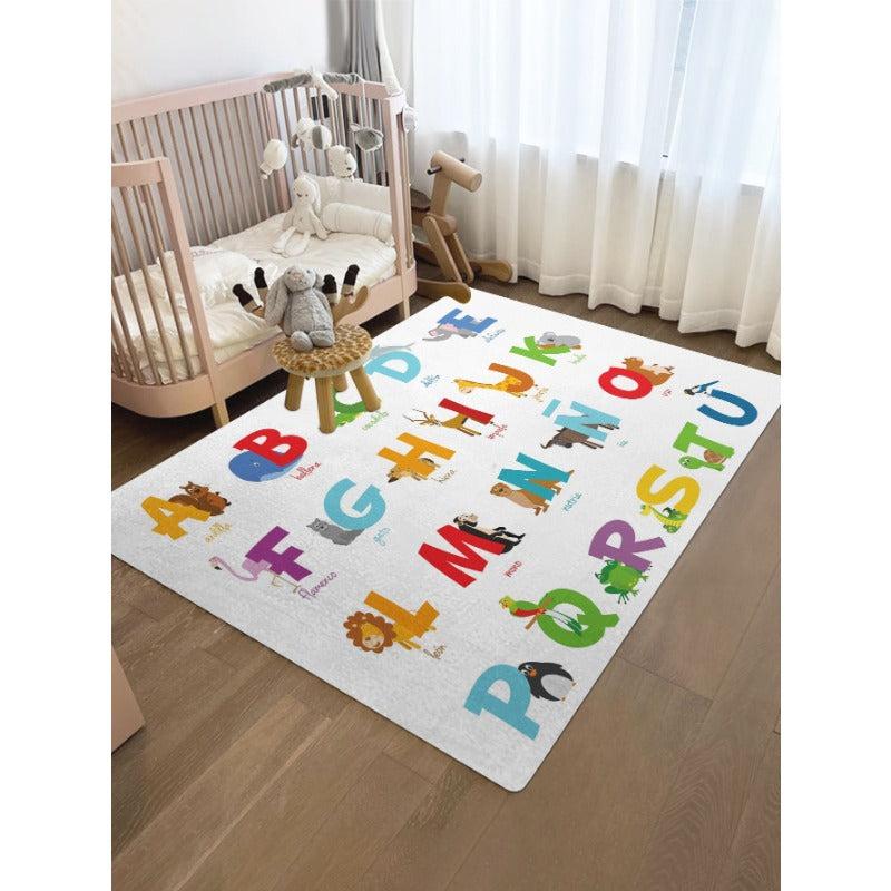 Kids Play Mat Letters Printed Rugs Children's Room Non slip