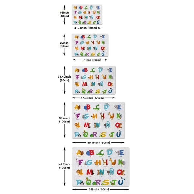 Kids Play Mat Letters Printed Rugs Children's Room Non slip