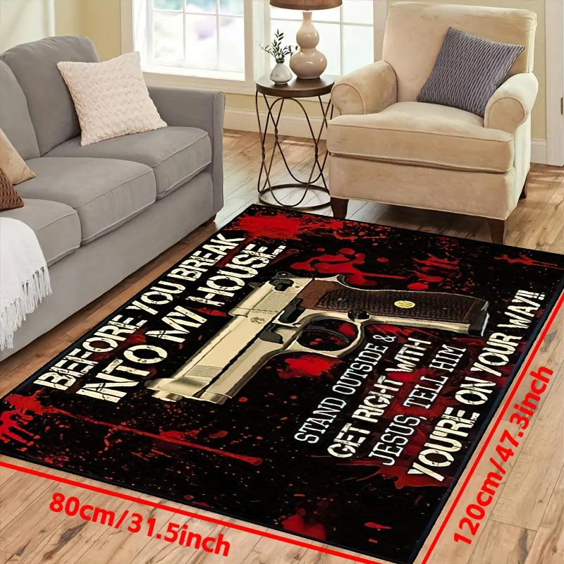 1Pc Pistol Door Mat Indoor Mat Non Slip Floor Rug Mat
