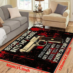 1Pc Pistol Door Mat Indoor Mat Non Slip Floor Rug Mat