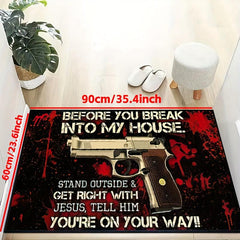 1Pc Pistol Door Mat Indoor Mat Non Slip Floor Rug Mat