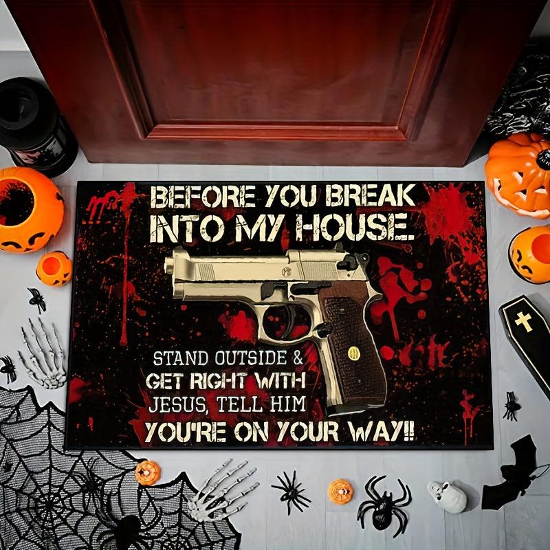 1Pc Pistol Door Mat Indoor Mat Non Slip Floor Rug Mat
