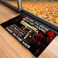 1Pc Pistol Door Mat Indoor Mat Non Slip Floor Rug Mat