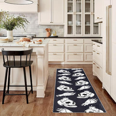 Soft Non-Slip Halloween Skull Rug for Laundry Room Hallway Kitchen Durable