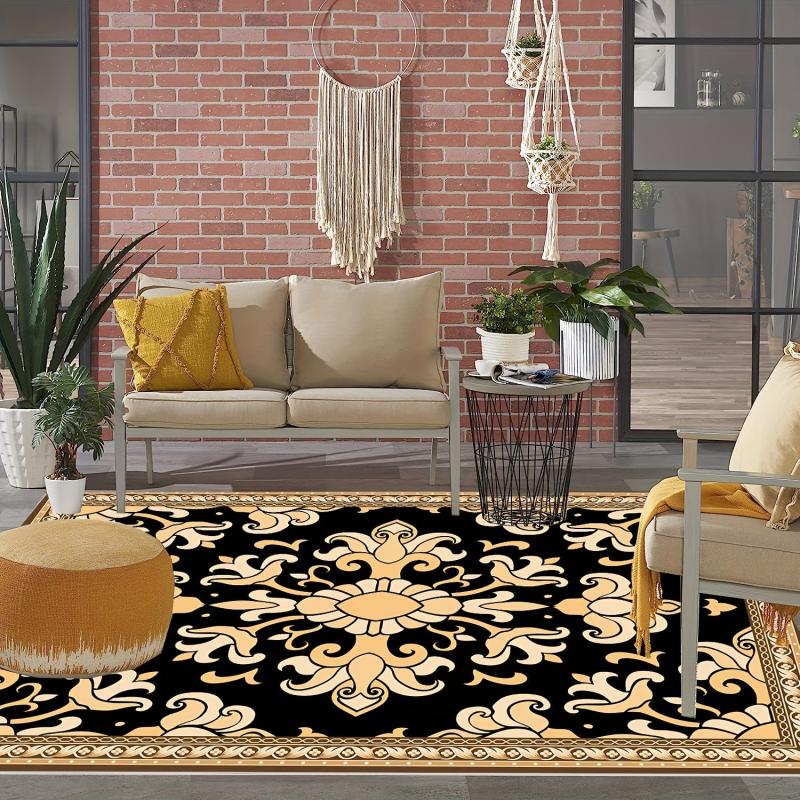Oriental Floral Boho Area Rug Soft Non-slip Contemporary Floor Mat Home Decor