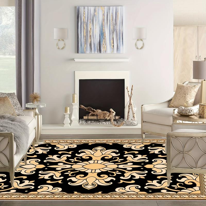 Oriental Floral Boho Area Rug Soft Non-slip Contemporary Floor Mat Home Decor