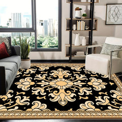 Oriental Floral Boho Area Rug Soft Non-slip Contemporary Floor Mat Home Decor