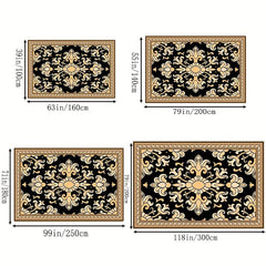 Oriental Floral Boho Area Rug Soft Non-slip Contemporary Floor Mat Home Decor
