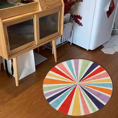 Rainbow Plush Carpet Fluffy Thick Floor Mat for Children's Room