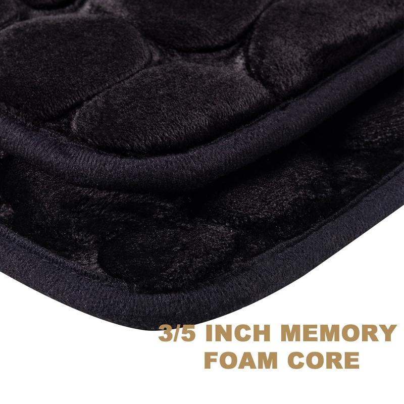 Stone Pattern Floor Mat Foot Massage Bathroom Rug Non Slip Absorbent