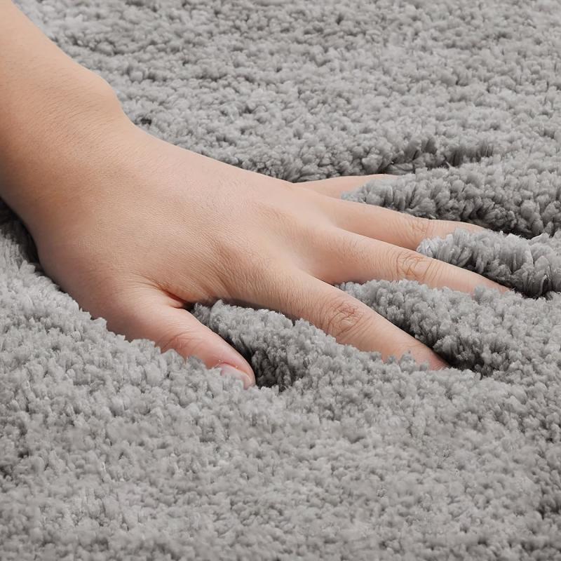 Ultra Soft Microfiber Bath Rug Non Slip Plush Shaggy Bath Carpet