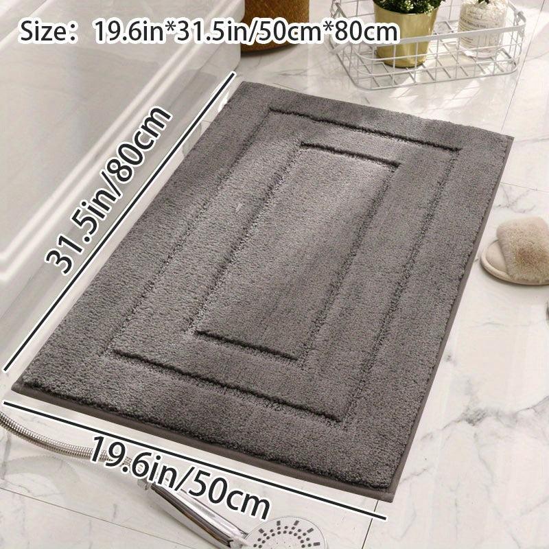 Ultra Soft Microfiber Bath Rug Non Slip Plush Shaggy Bath Carpet