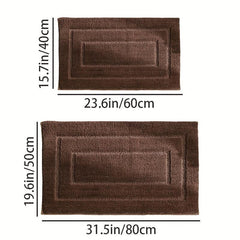 Ultra Soft Microfiber Bath Rug Non Slip Plush Shaggy Bath Carpet