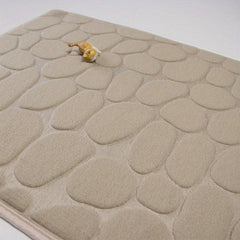 Memory Foam Bath Rug Cobblestone Bathroom Mat