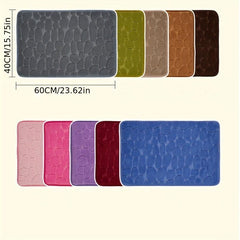 Memory Foam Bath Rug Cobblestone Bathroom Mat