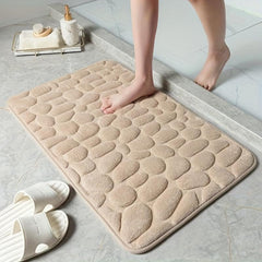Memory Foam Bath Rug Cobblestone Bathroom Mat