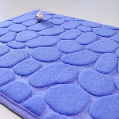 Memory Foam Bath Rug Cobblestone Bathroom Mat