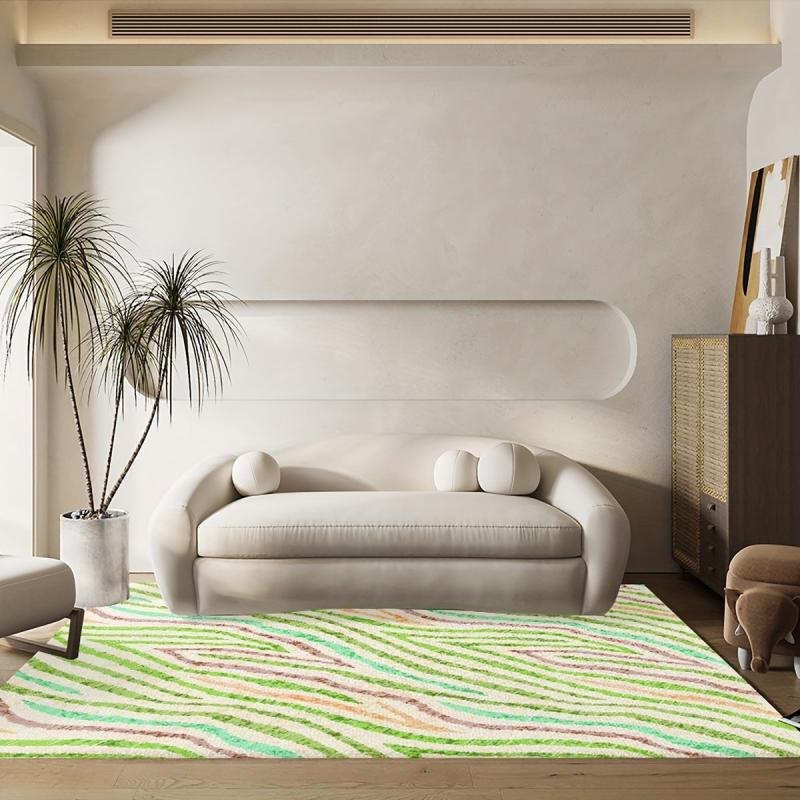 Modern Abstract Area Rug Non Slip Machine Washable Carpet Entrance Door Mat