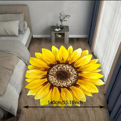 Irregular Sunflower Carpet Living Room Floor Mat Bedroom Entry Door Mat