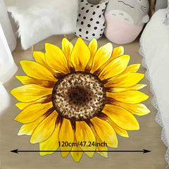 Irregular Sunflower Carpet Living Room Floor Mat Bedroom Entry Door Mat