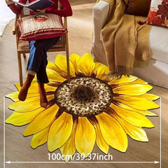 Irregular Sunflower Carpet Living Room Floor Mat Bedroom Entry Door Mat