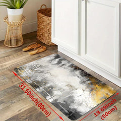 Soft Abstract Kitchen Mat Anti Slip Polyester Carpet Absorbent Bath Mat