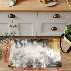 Soft Abstract Kitchen Mat Anti Slip Polyester Carpet Absorbent Bath Mat