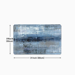 Modern Abstract Kitchen Rug Soft Anti Fatigue Comfortable Mat Non Slip Runner