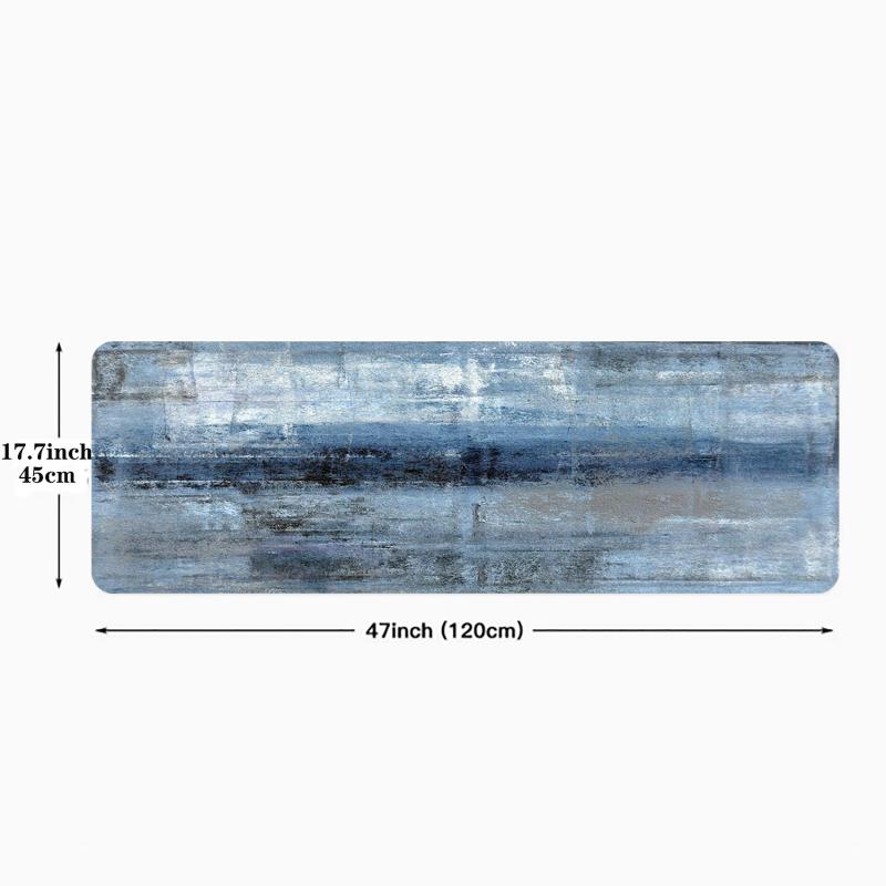 Modern Abstract Kitchen Rug Soft Anti Fatigue Comfortable Mat Non Slip Runner