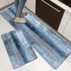 Modern Abstract Kitchen Rug Soft Anti Fatigue Comfortable Mat Non Slip Runner