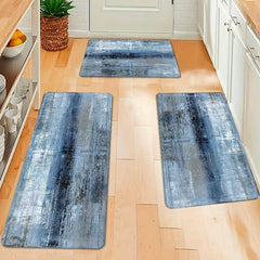 Modern Abstract Kitchen Rug Soft Anti Fatigue Comfortable Mat Non Slip Runner