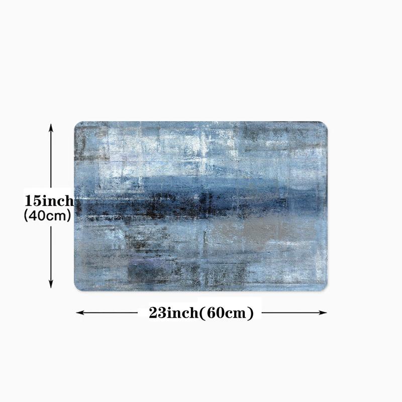 Modern Abstract Kitchen Rug Soft Anti Fatigue Comfortable Mat Non Slip Runner
