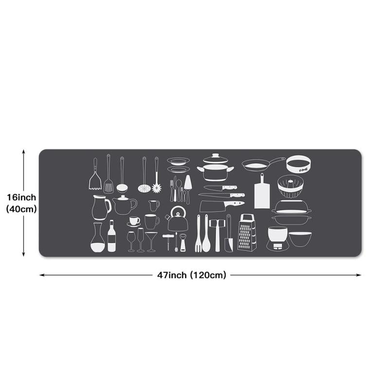 Graphic Floor Mat Indoor Non-slip Kitchen Runner Rug