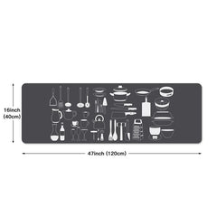 Graphic Floor Mat Indoor Non-slip Kitchen Runner Rug