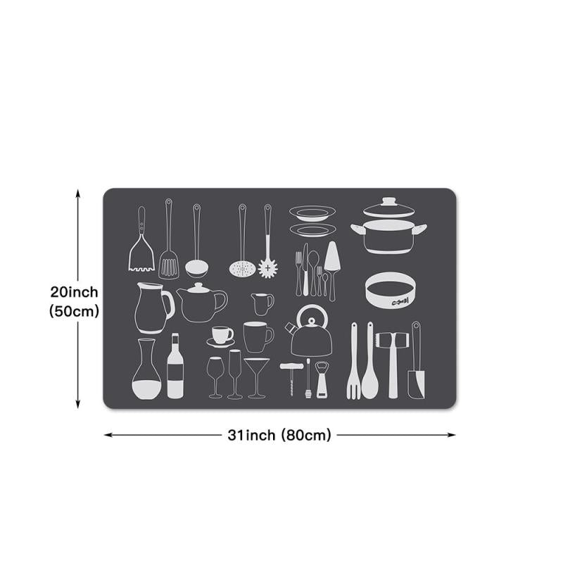 Graphic Floor Mat Indoor Non-slip Kitchen Runner Rug