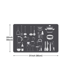Graphic Floor Mat Indoor Non-slip Kitchen Runner Rug