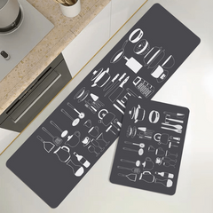 Graphic Floor Mat Indoor Non-slip Kitchen Runner Rug