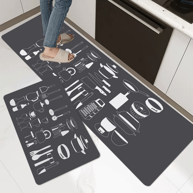 Graphic Floor Mat Indoor Non-slip Kitchen Runner Rug