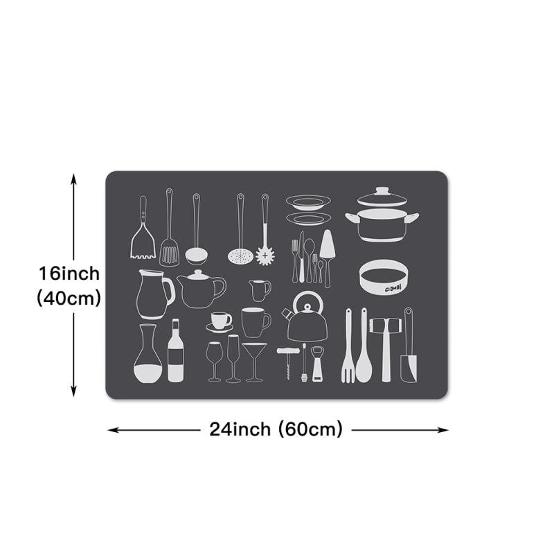 Graphic Floor Mat Indoor Non-slip Kitchen Runner Rug