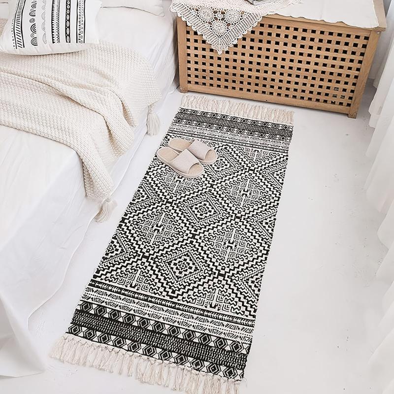 Bohemian Tassel Decor Indoor Mat Area Rug Throw Home Decor
