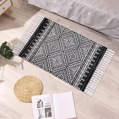 Bohemian Tassel Decor Indoor Mat Area Rug Throw Home Decor
