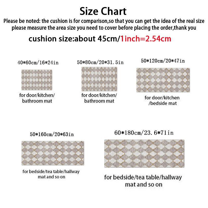Vintage Kitchen Floor Mat Absorbent Non Slip Cushioned Stain Resistant