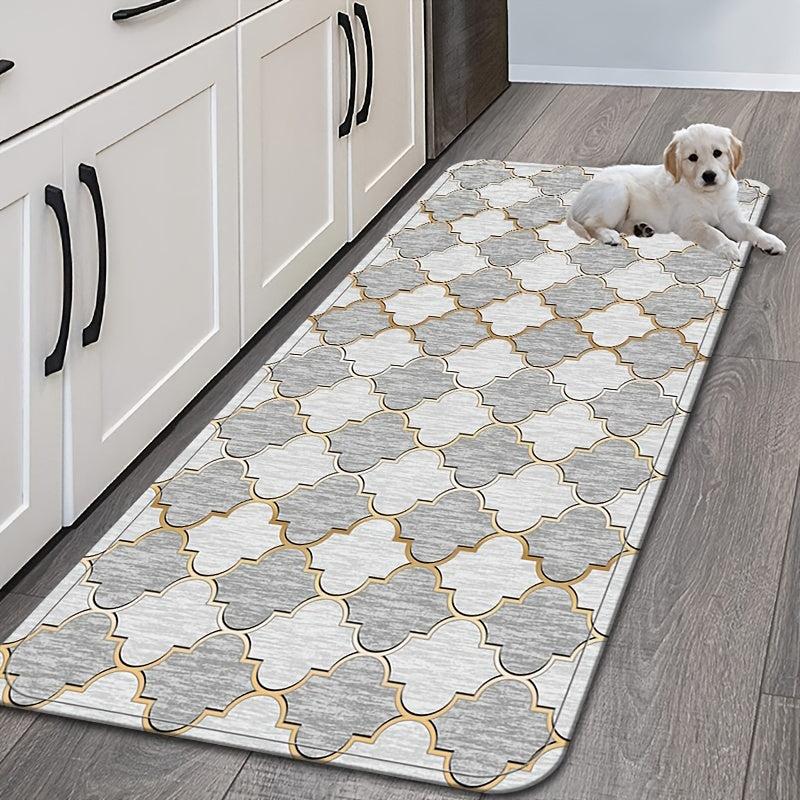 Vintage Kitchen Floor Mat Absorbent Non Slip Cushioned Stain Resistant