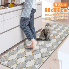 Vintage Kitchen Floor Mat Absorbent Non Slip Cushioned Stain Resistant