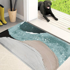 Marble Print Non Slip Shaggy Area Rug Soft Anti Fatigue Washable Carpet