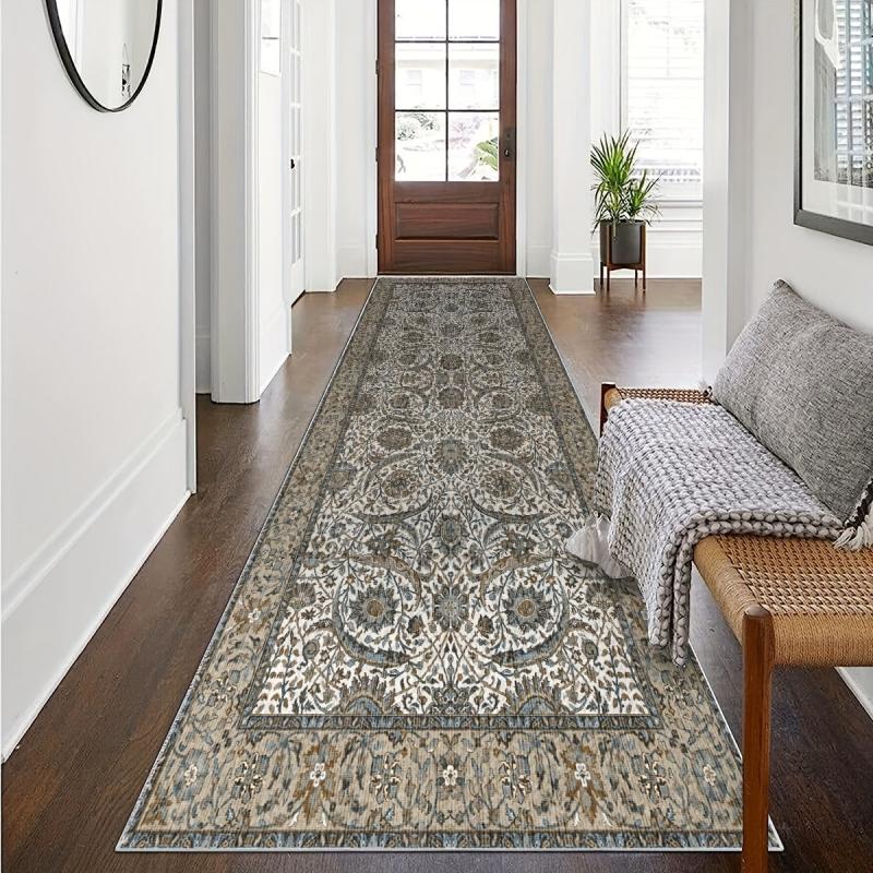 Boho Hallway Runner Soft Non Slip Rug Rubber Backing Bathroom Washable Rug