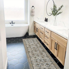 Boho Hallway Runner Soft Non Slip Rug Rubber Backing Bathroom Washable Rug