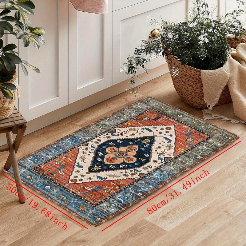 Vintage Boho Foam Mat Anti Slip Persian Carpet
