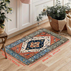 Vintage Boho Foam Mat Anti Slip Persian Carpet