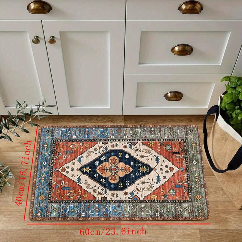 Vintage Boho Foam Mat Anti Slip Persian Carpet